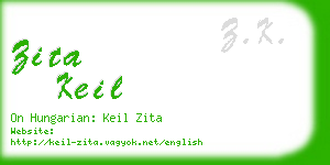 zita keil business card